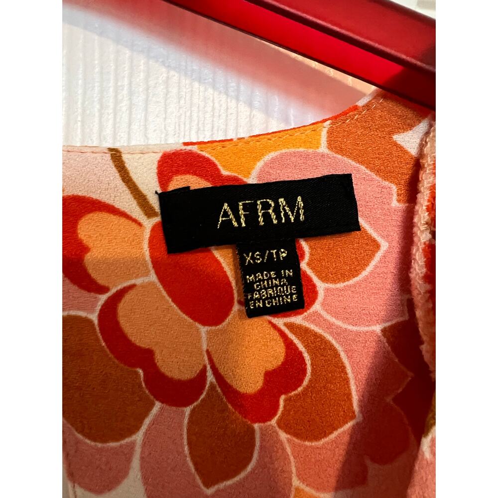 AFRM Shiloh Floral Open Back Long Sleeve Maxi Dress XS - Picture 8 of 10